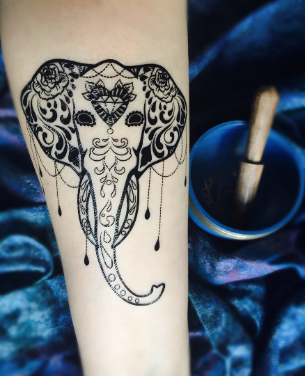 Elephant Temporary Tattoo 