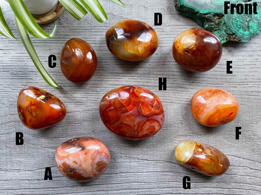 Carnelian Palm Stone front