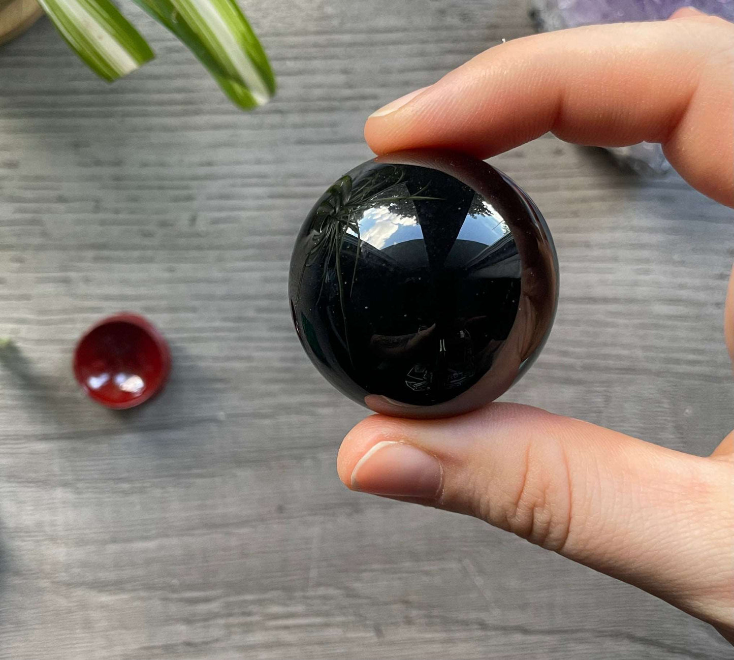 Black Obsidian Crystal Sphere 40mm