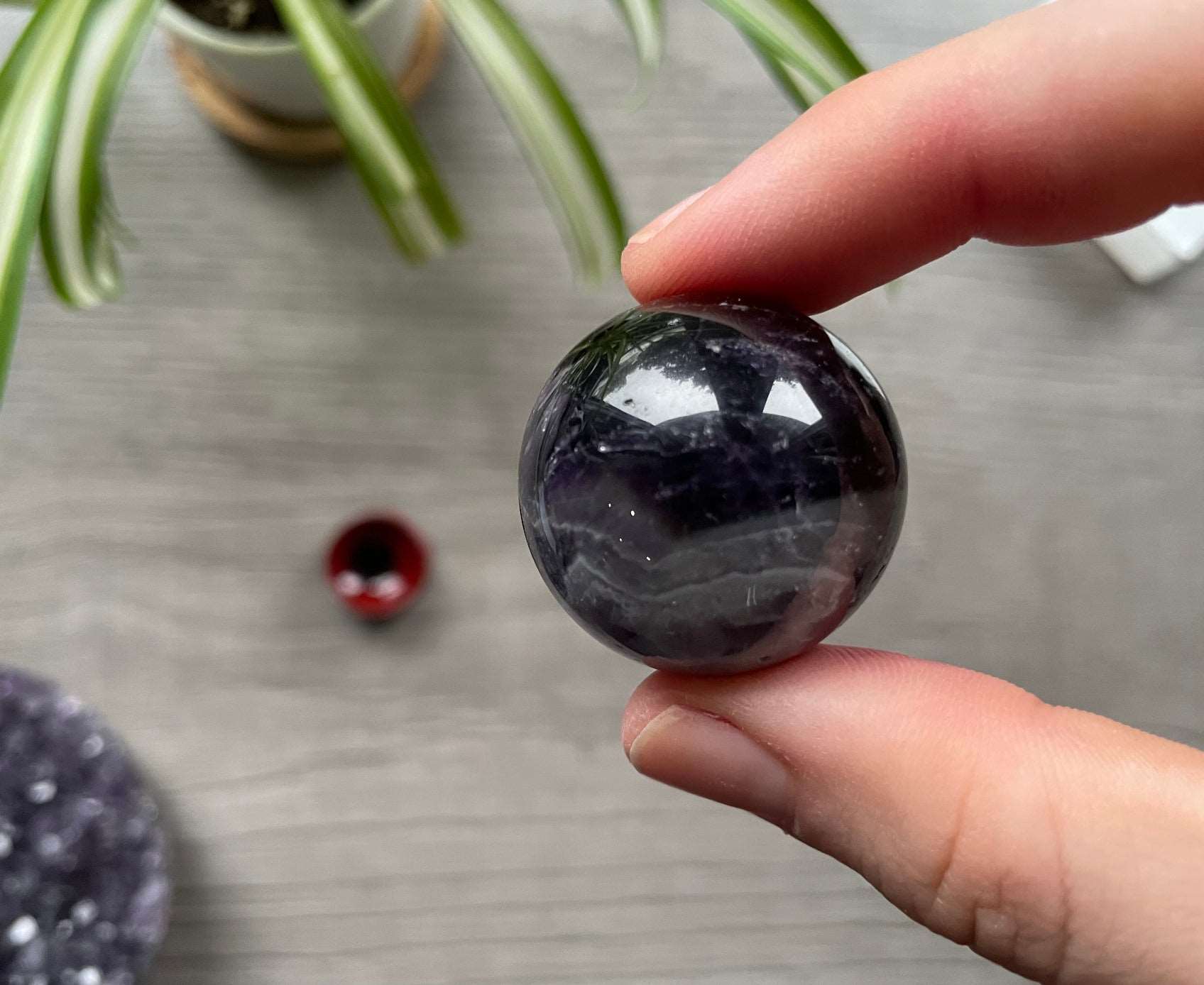 Amethyst Crystal Sphere 30mm *Discounted* front