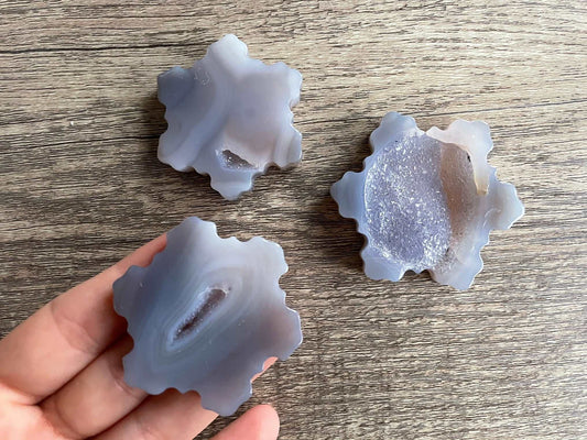 Druzy Agate Snowflakes Crystal Carving