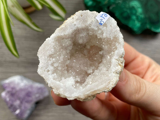 Druzy Quartz Crystal Geode (B) top