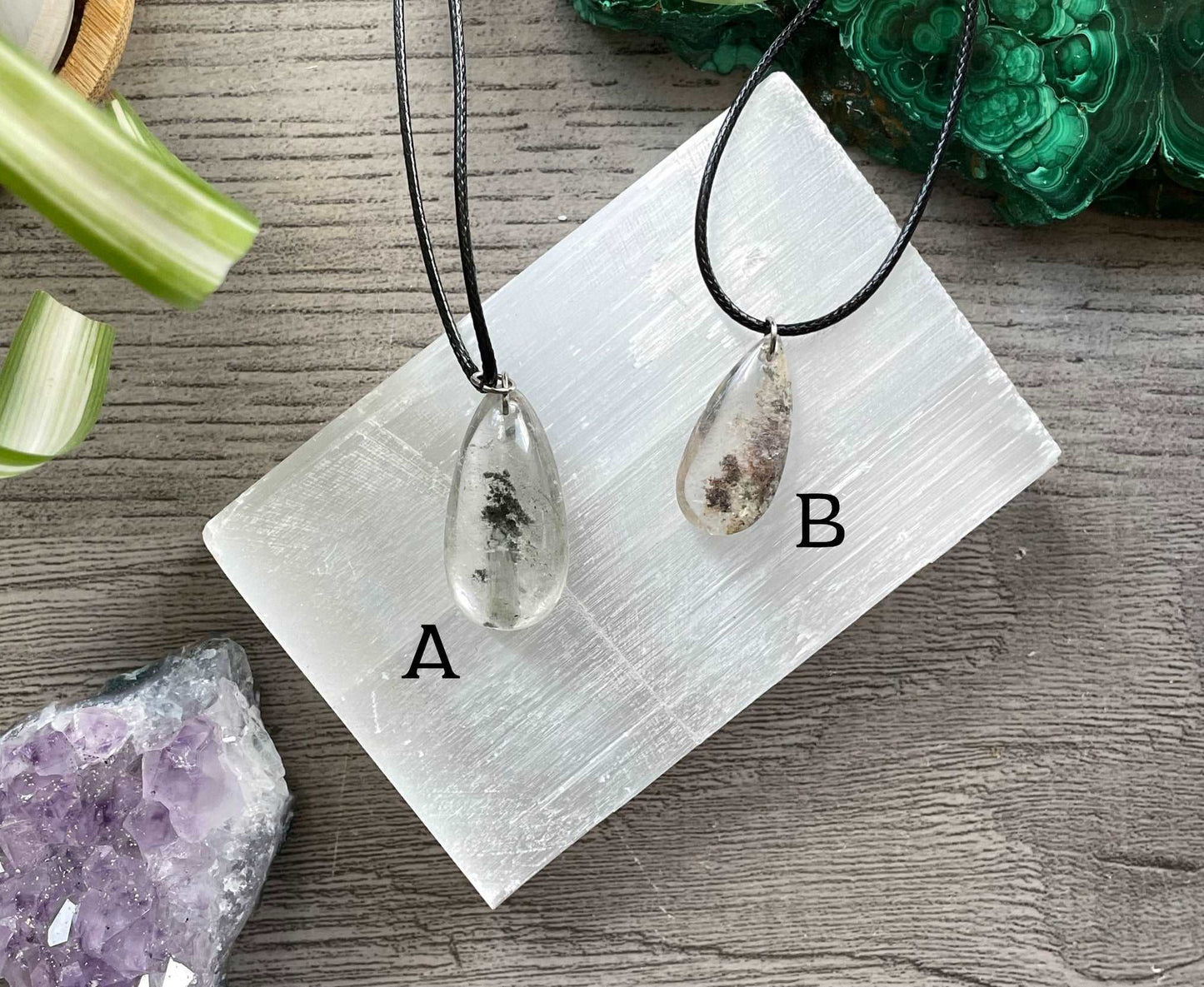 Garden Quartz Pendant Necklace Crystal selection