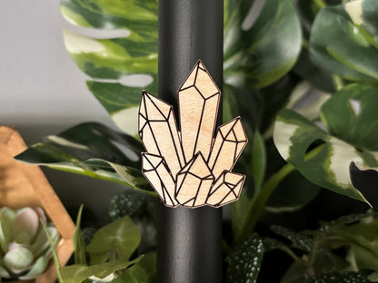 Crystal Cluster Wood Magnet