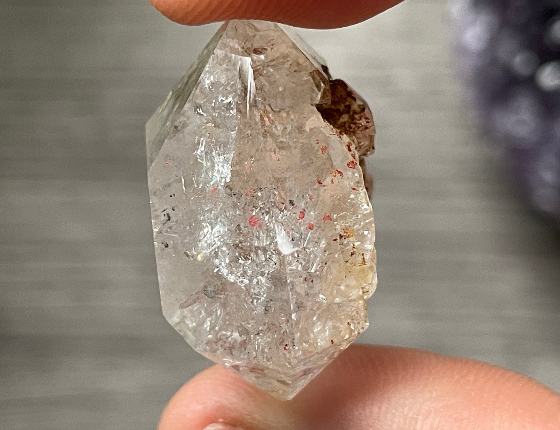 Herkimer Diamond Crystal with Hematite Inclusions (N) 2