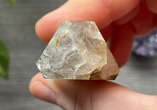 Herkimer Diamond Crystal with Anthraxolite & Mica Inclusions (#9)