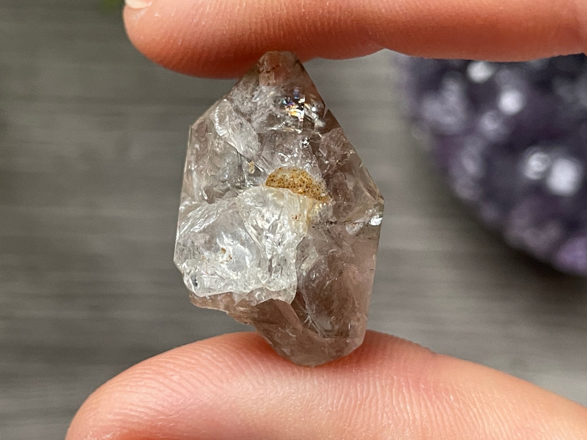 Herkimer Diamond Crystal with Anthraxolite Inclusions (#11) 5