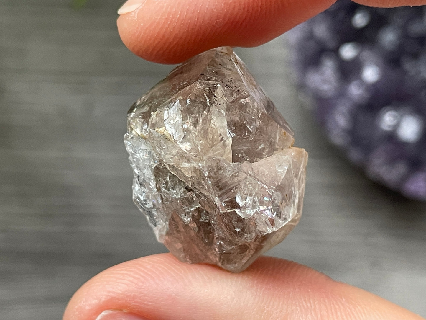 Herkimer Diamond Crystal with Anthraxolite Inclusions (#11) 6