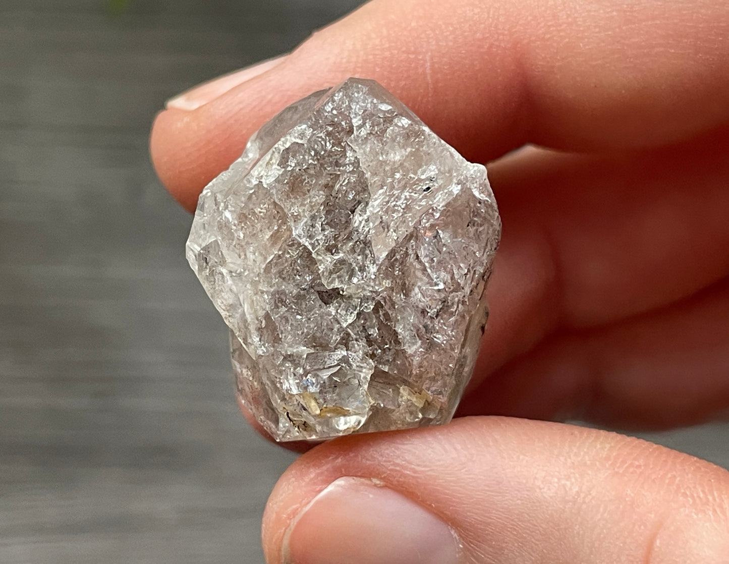 Herkimer Diamond Crystal with Anthraxolite Inclusions (#11) 7