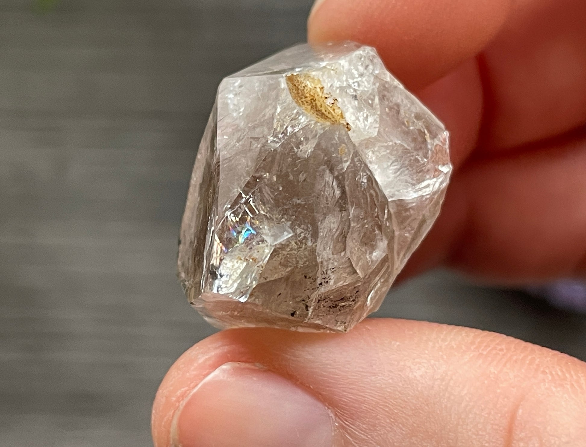 Herkimer Diamond Crystal with Anthraxolite Inclusions (#11) 8