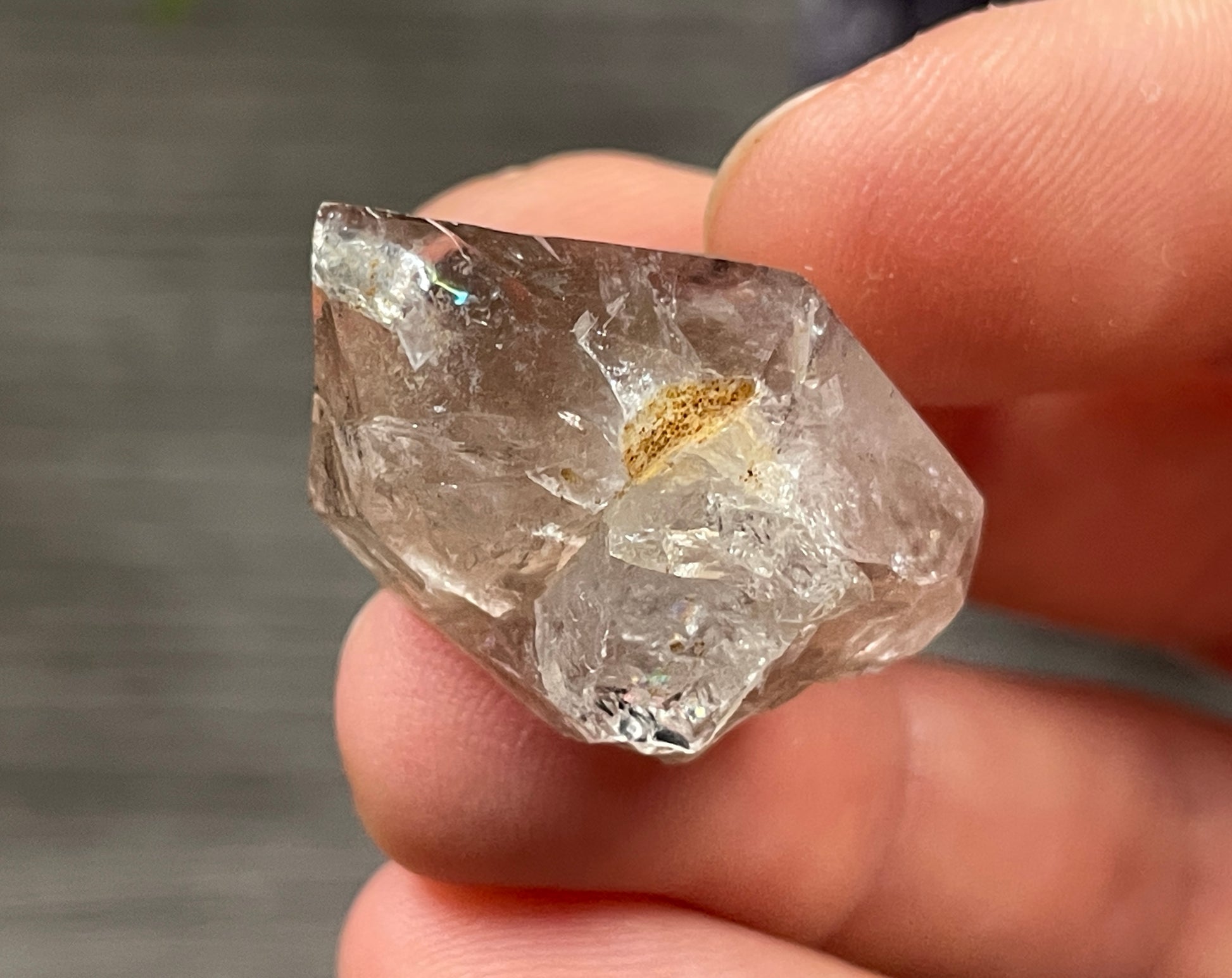 Herkimer Diamond Crystal with Anthraxolite Inclusions (#11) 9