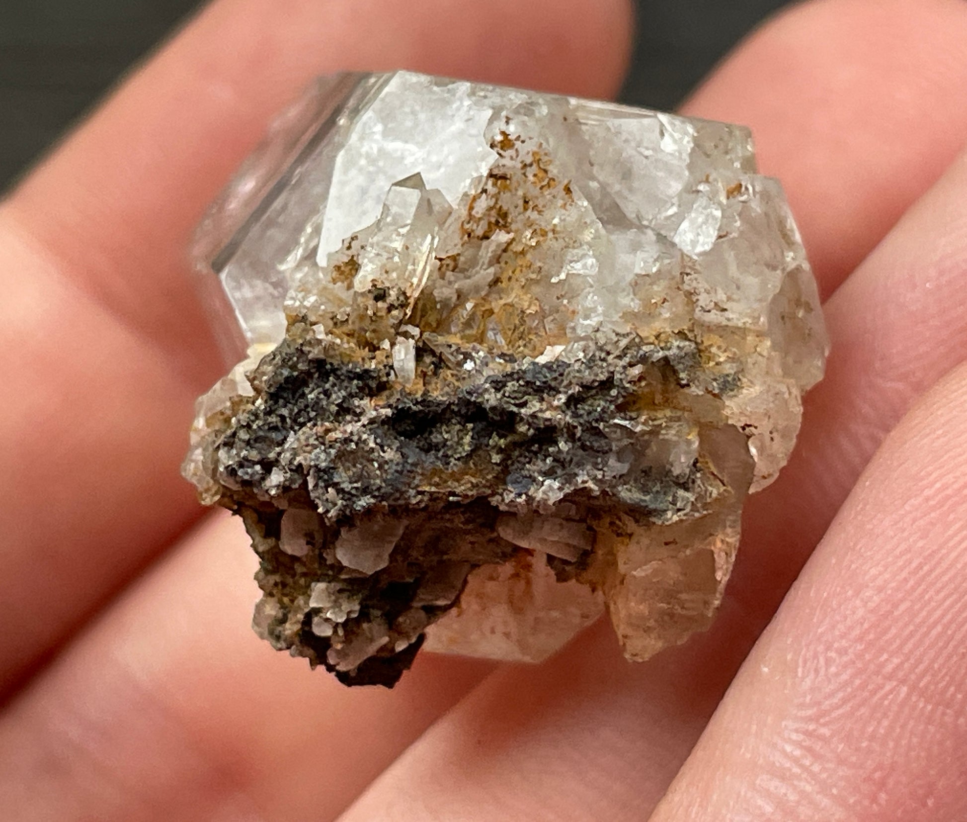 Herkimer Diamond Crystal with Anthraxolite & Mica Inclusions (#0) 4