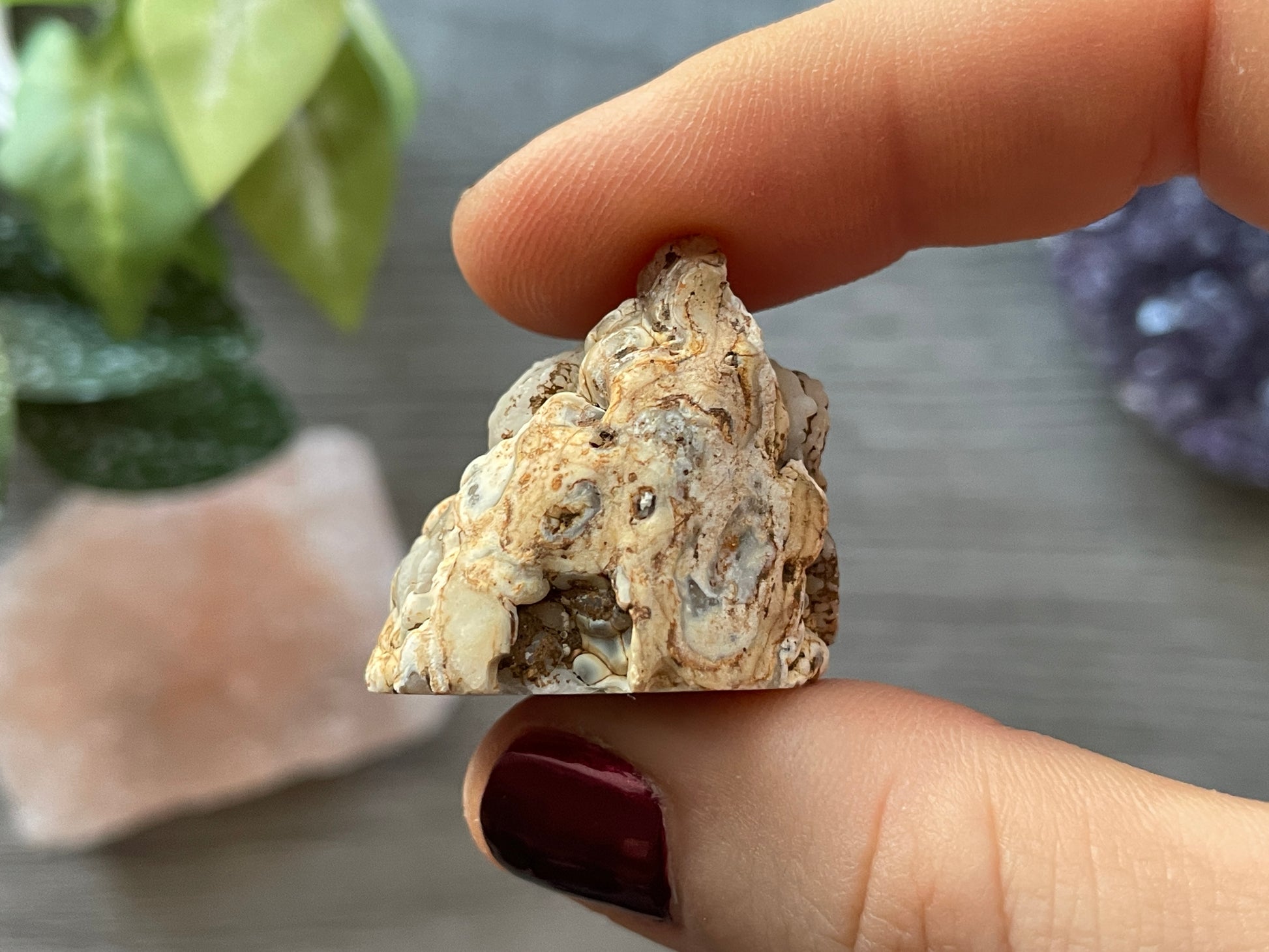 Natural Mini Oco Geode Crystal - Y side