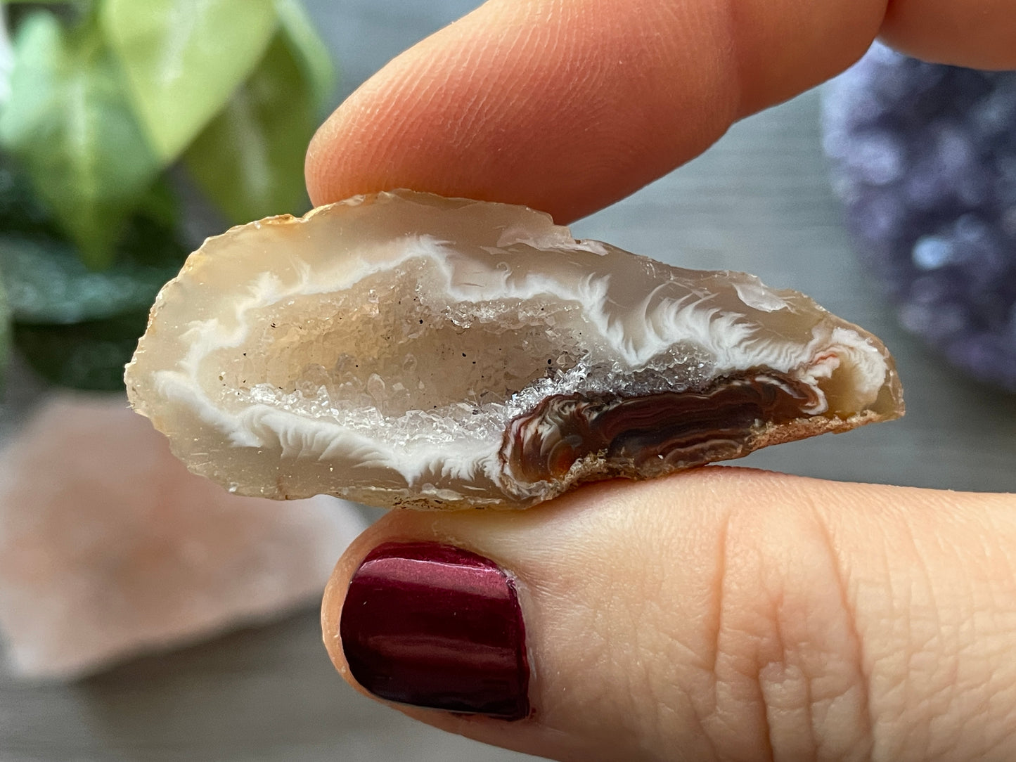 Natural Mini Oco Geode Crystal - X top