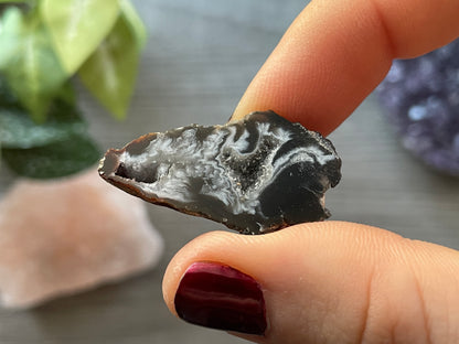 Natural Mini Oco Geode Crystal - U close up