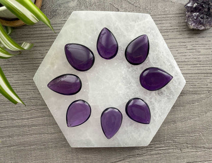 Amethyst Cabochons (pre-drilled) top