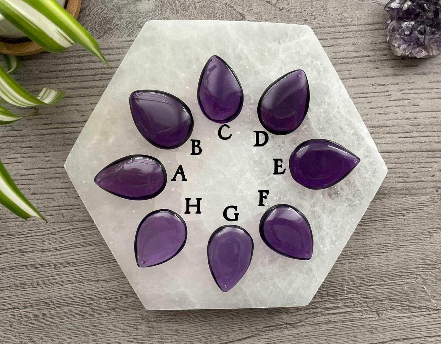 Amethyst Cabochons (pre-drilled) selection