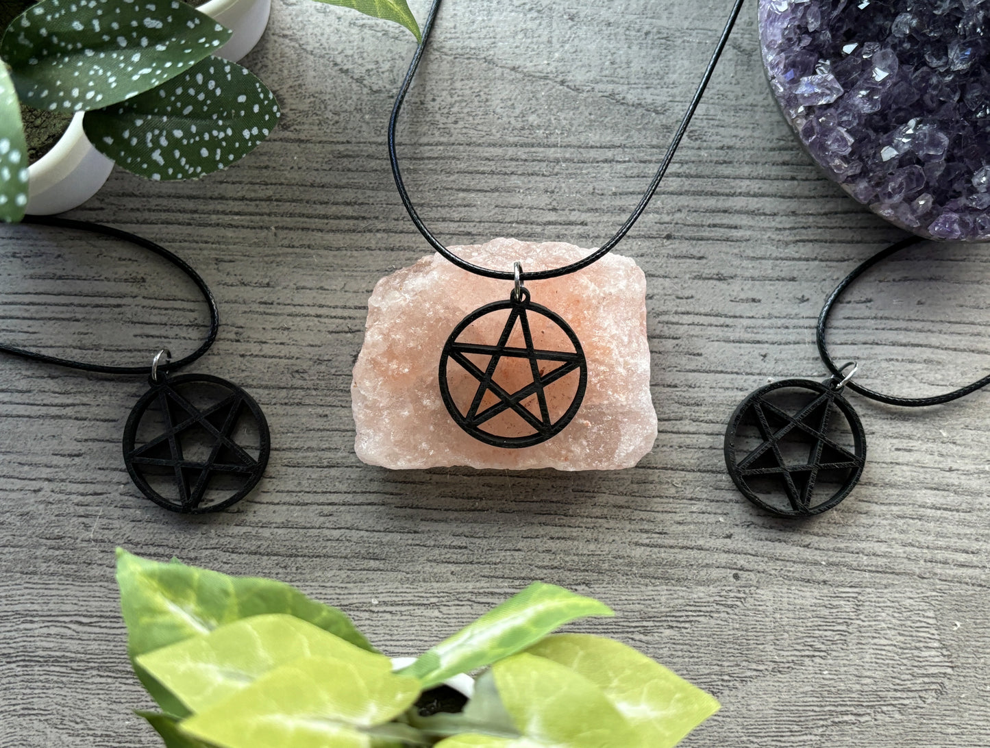 Black Pentacle Necklace