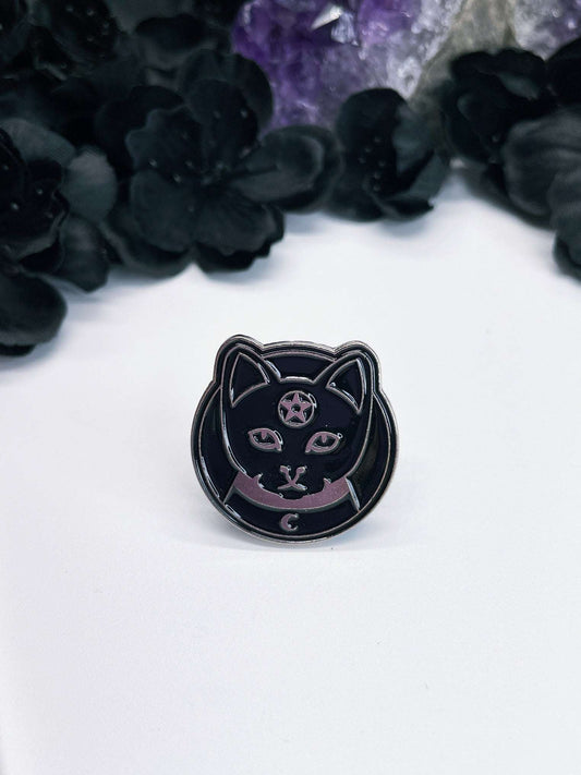 Black Magic Cat Enamel Pin