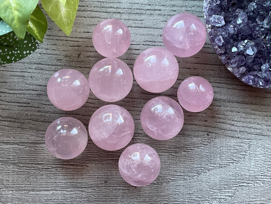 Star Rose Quartz Mini Sphere / Marble