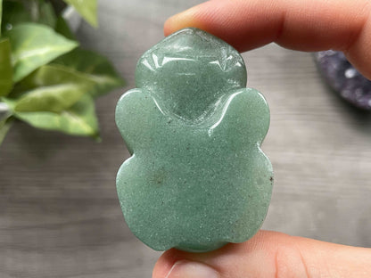 Green Aventurine Bulbasaur (B) Crystal Carving, bottom