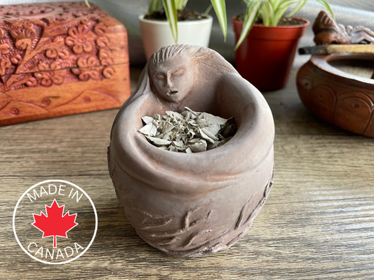 Mother Spirit/Goddess Offering Bowl & Incense Holder - The Wandering Fox Emporium, Your Metaphysical Store