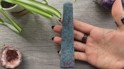 Ruby in Kyanite Crystal Obelisk (D) video