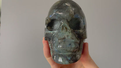 Labradorite Crystal Skull (1.3kg) - The Wandering Fox Emporium, Your Metaphysical Store video