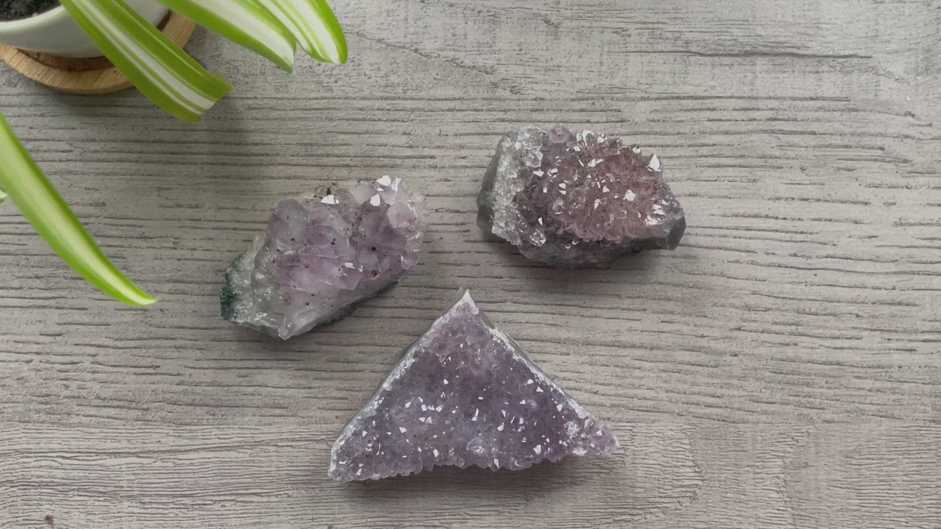 Amethyst Crystal Clusters 50-85g video 2