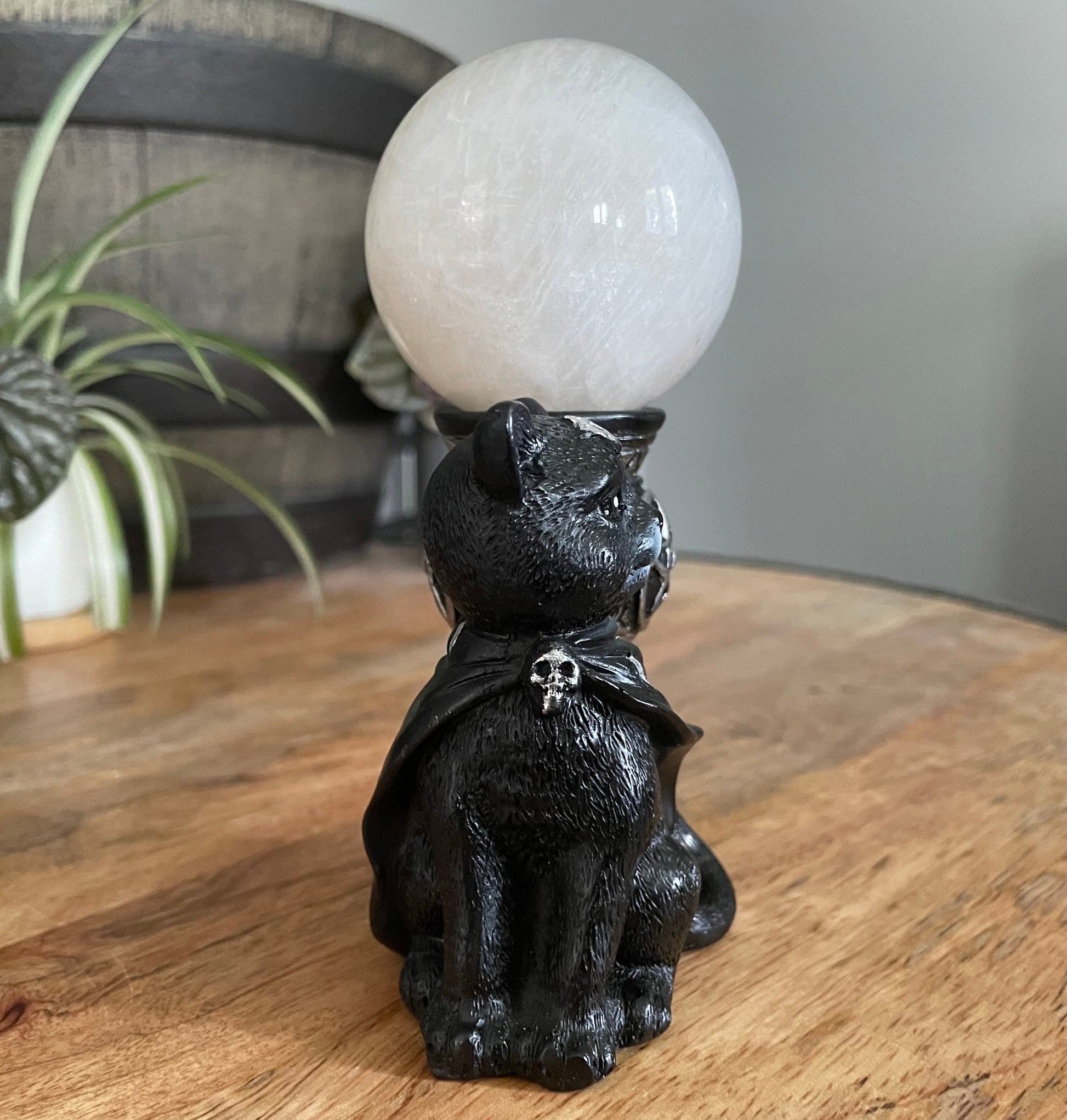 Magic Cat Crystal Sphere Stand - The Wandering Fox Emporium, Your Metaphysical Store left