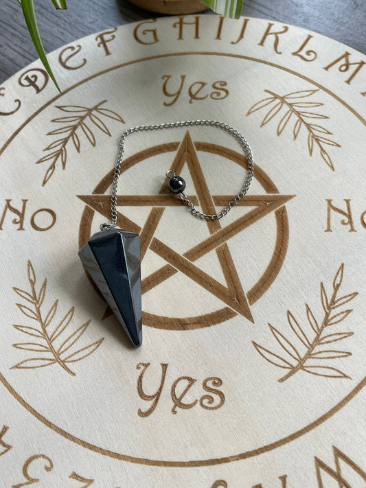 Hematite Crystal Pendulum