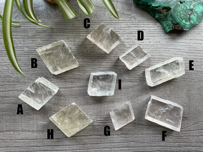 Iceland Spar (Optical Calcite) Crystal front