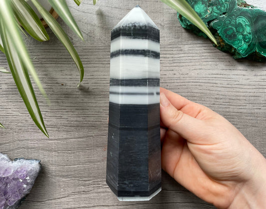 Striped Zebra Jasper Crystal Tower (A) 