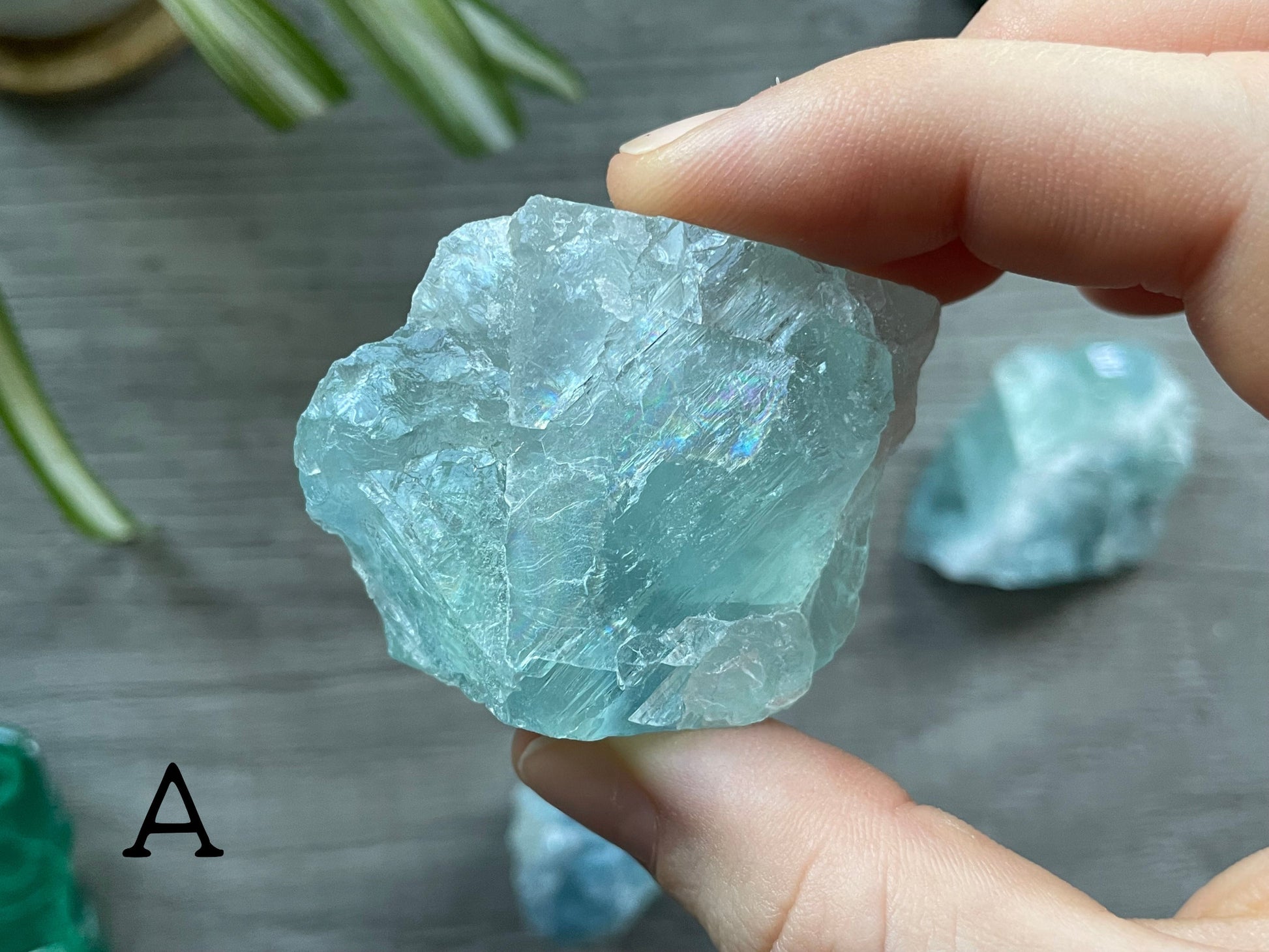 Ice Blue Fluorite Crystal Chunk a 2