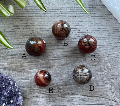 Sardonyx Mini Crystal Sphere with Stand (27-33mm) selection