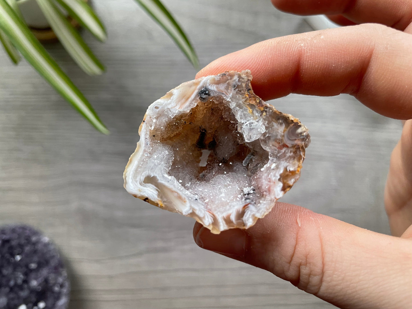 Natural Oco Geode Crystal - D top