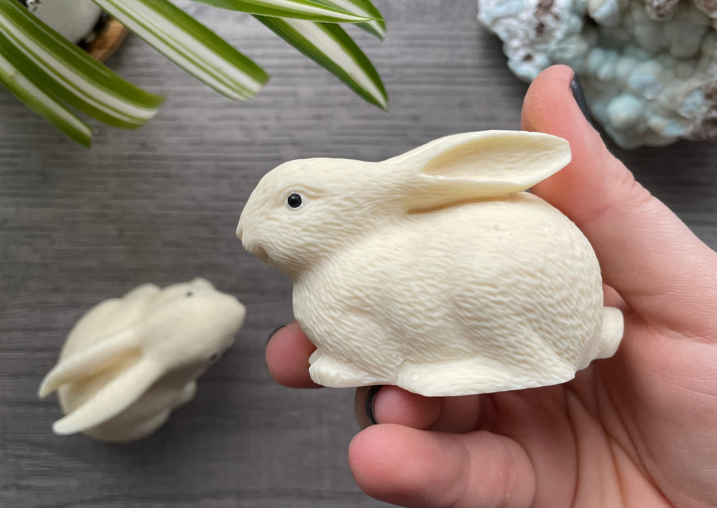 Tagua Nut Rabbit Bunny Carving side 3