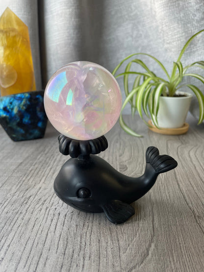 Whale Crystal Sphere Stand example