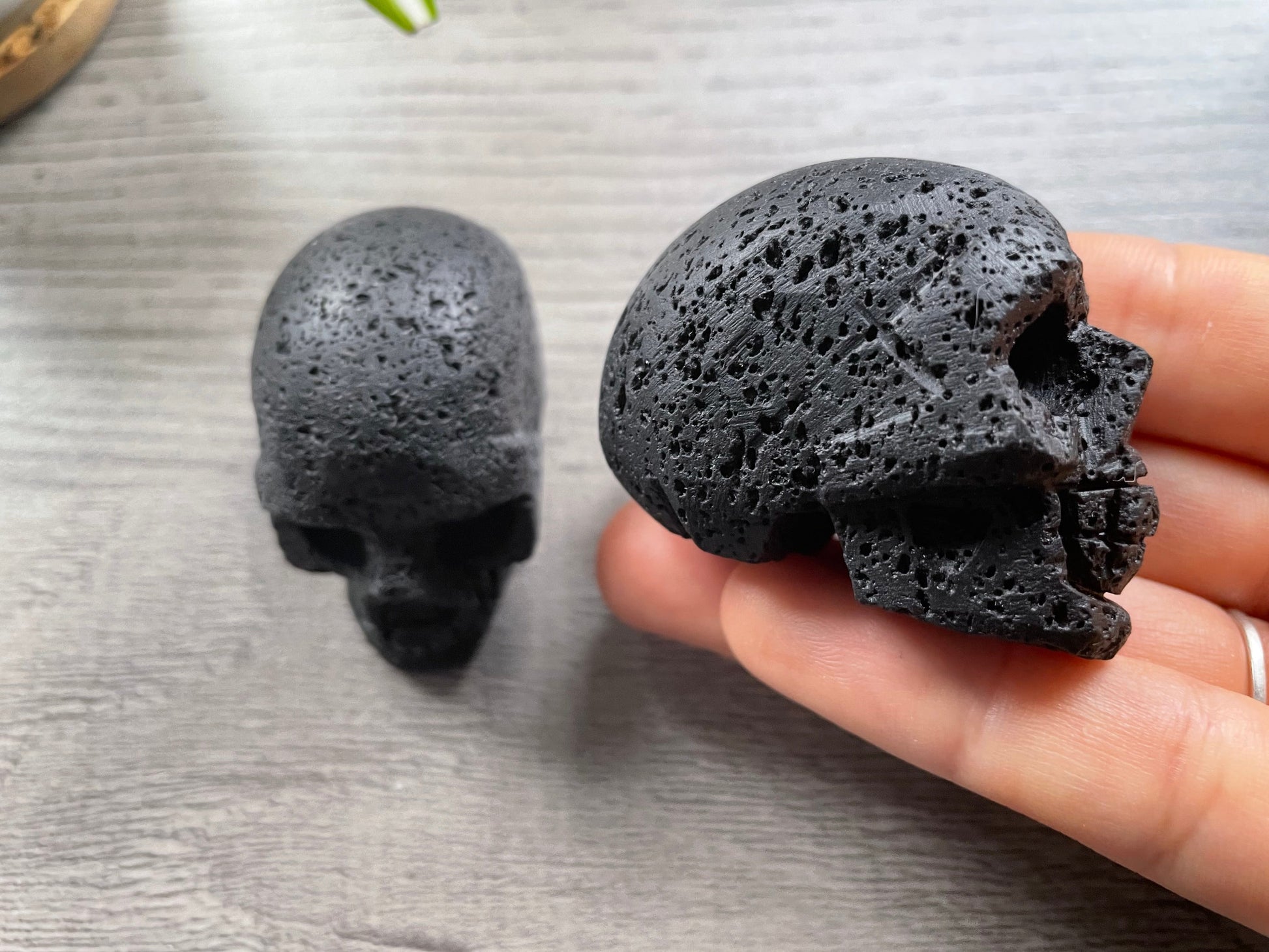 Lava Rock Crystal Skull 2" - The Wandering Fox Emporium, Your Metaphysical Store