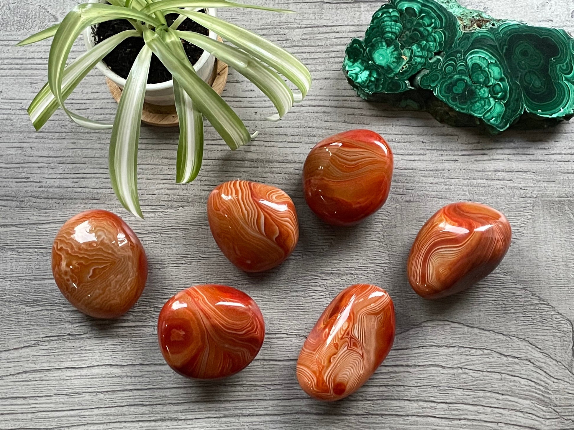 Red Sardonyx Palm Stone