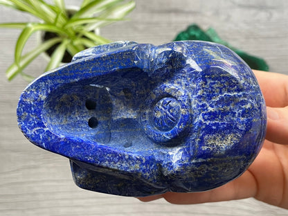 Lapis Lazuli Crystal Skull .85kg - The Wandering Fox Emporium, Your Metaphysical Store bottom