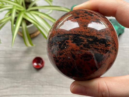 Mahogany Obsidian Sphere 65mm - The Wandering Fox Emporium, Your Crystal Store