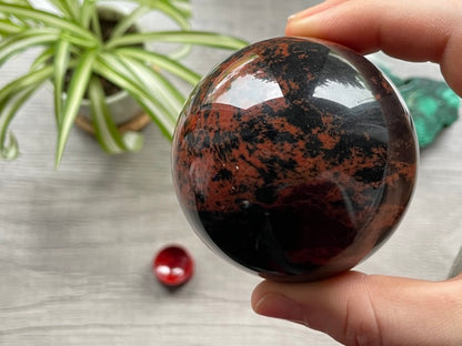 Mahogany Obsidian Sphere 63mm - The Wandering Fox Emporium, Your Crystal Store