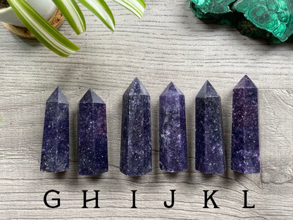 High-Quality Lepidolite Point back