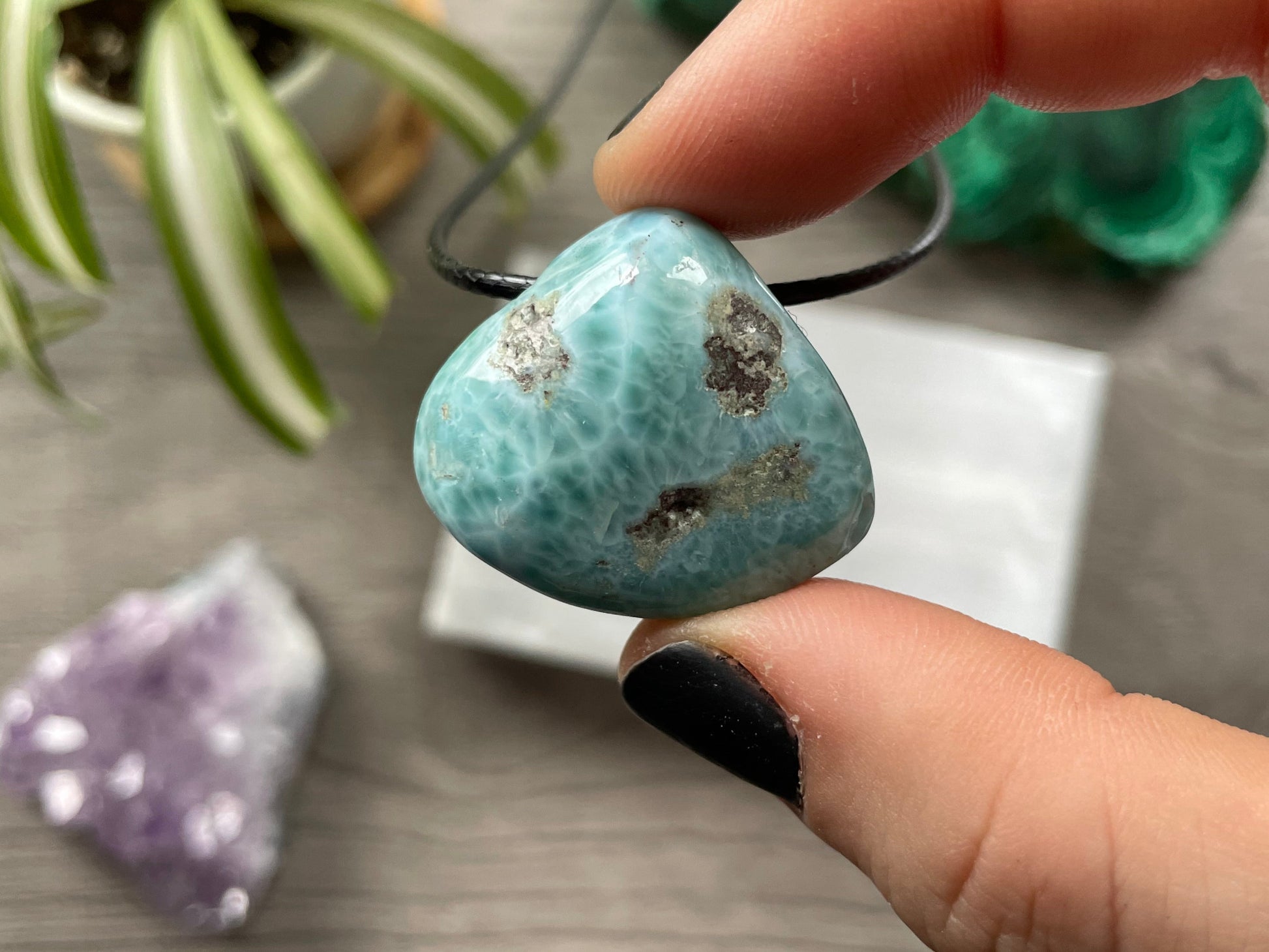 Larimar Necklace - The Wandering Fox Emporium, Your Crystal Store front