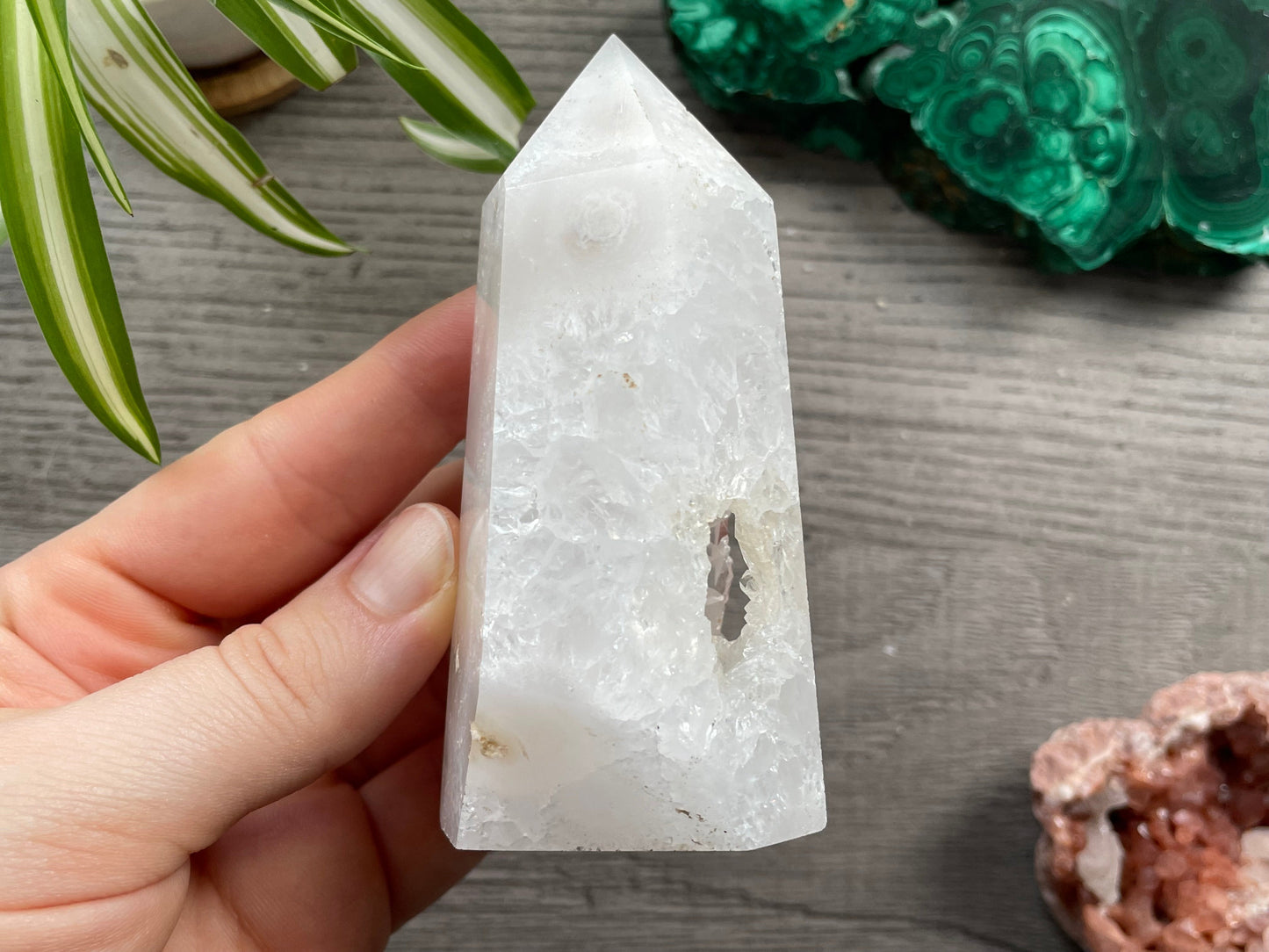 Quartz Stalactite Crystal Point (B) side