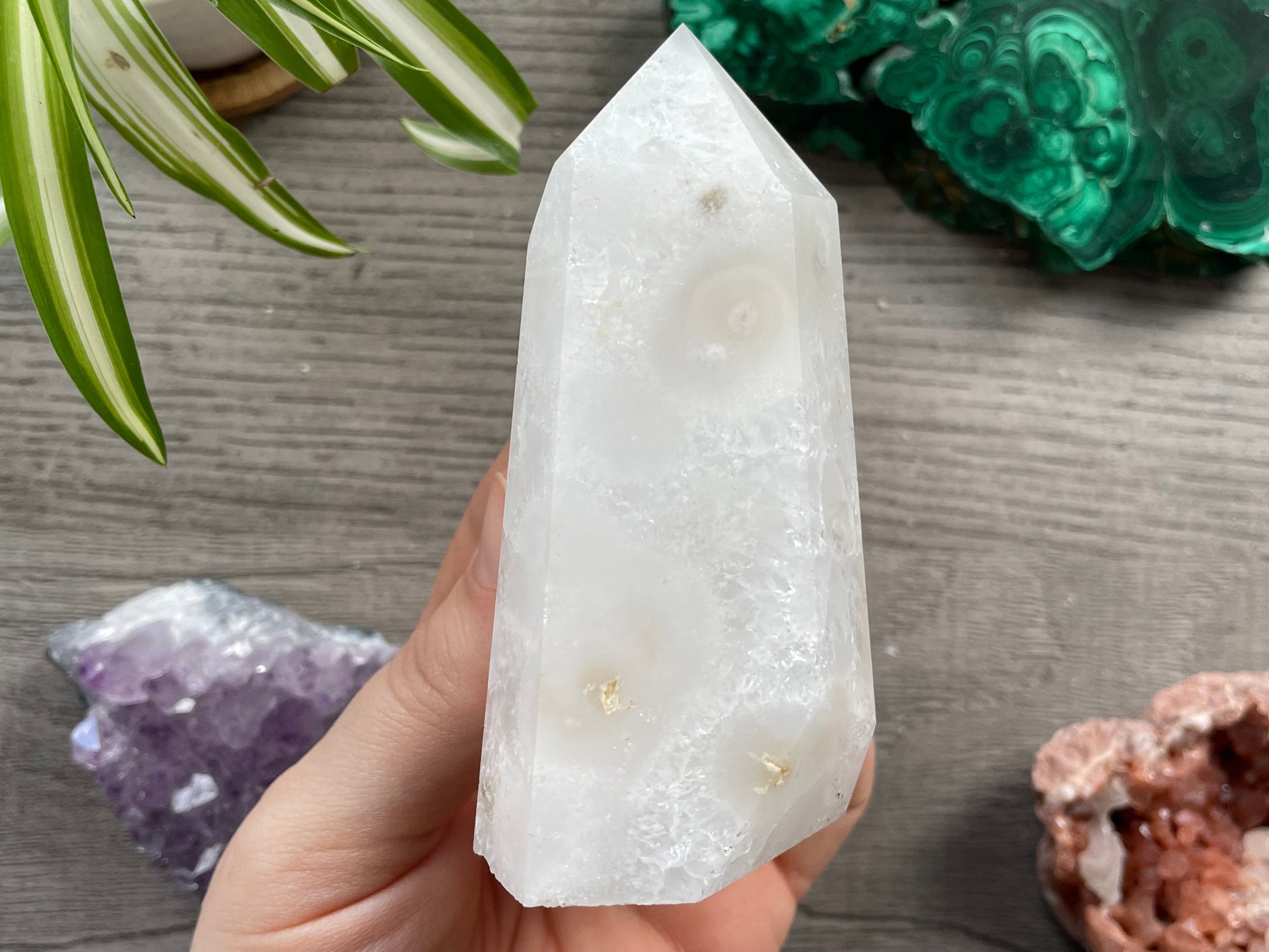 Quartz Stalactite Crystal Point (B) back