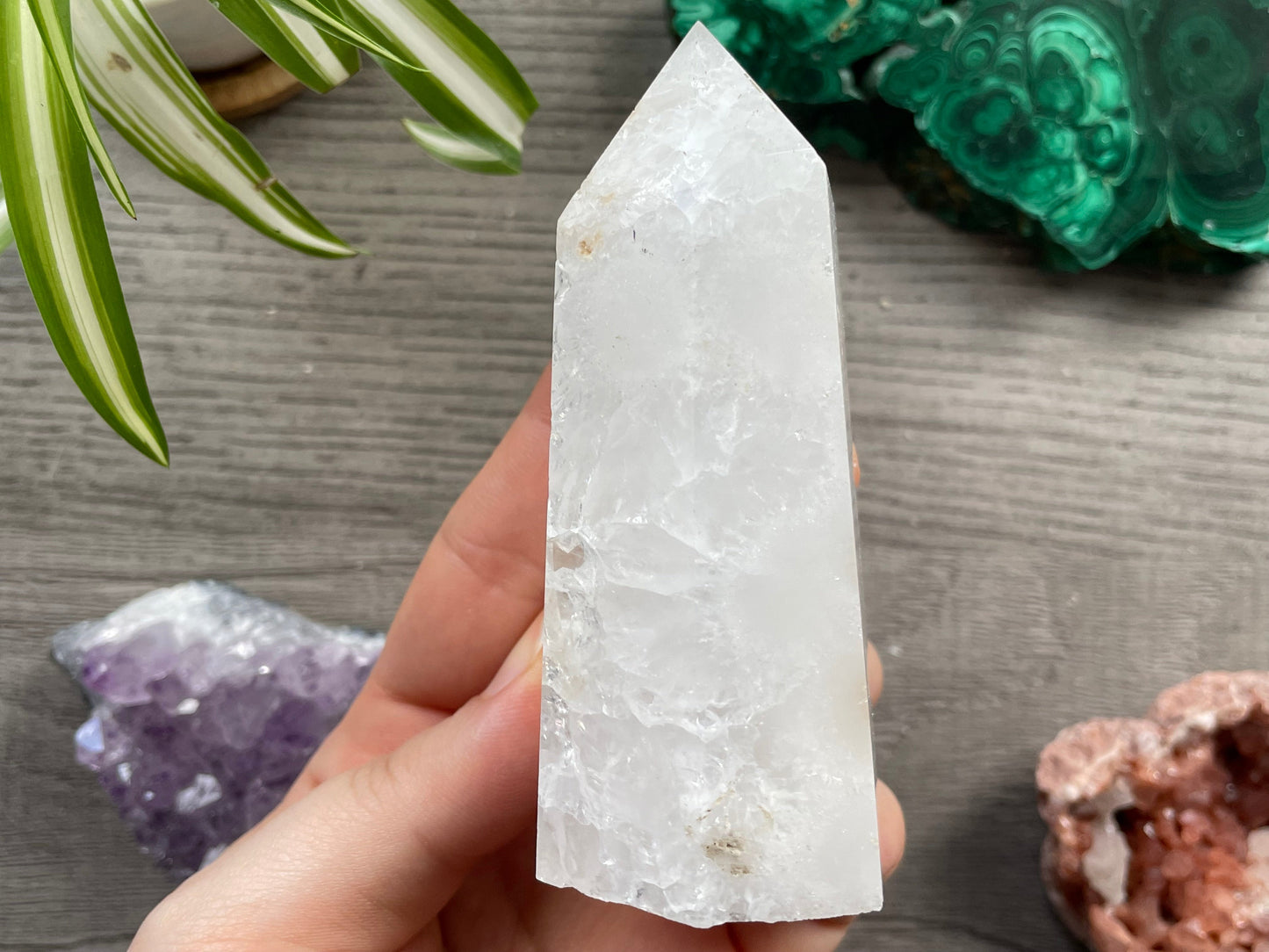 Quartz Stalactite Crystal Point (B) side 2