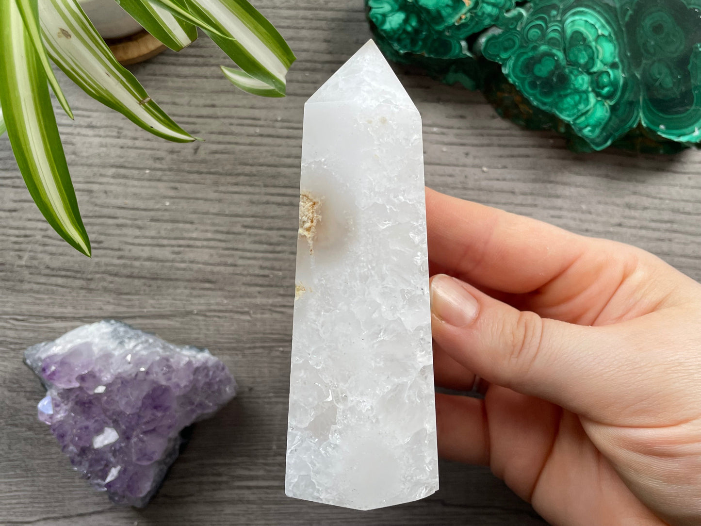 Quartz Stalactite Crystal Point side 2