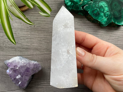 Quartz Stalactite Crystal Point side